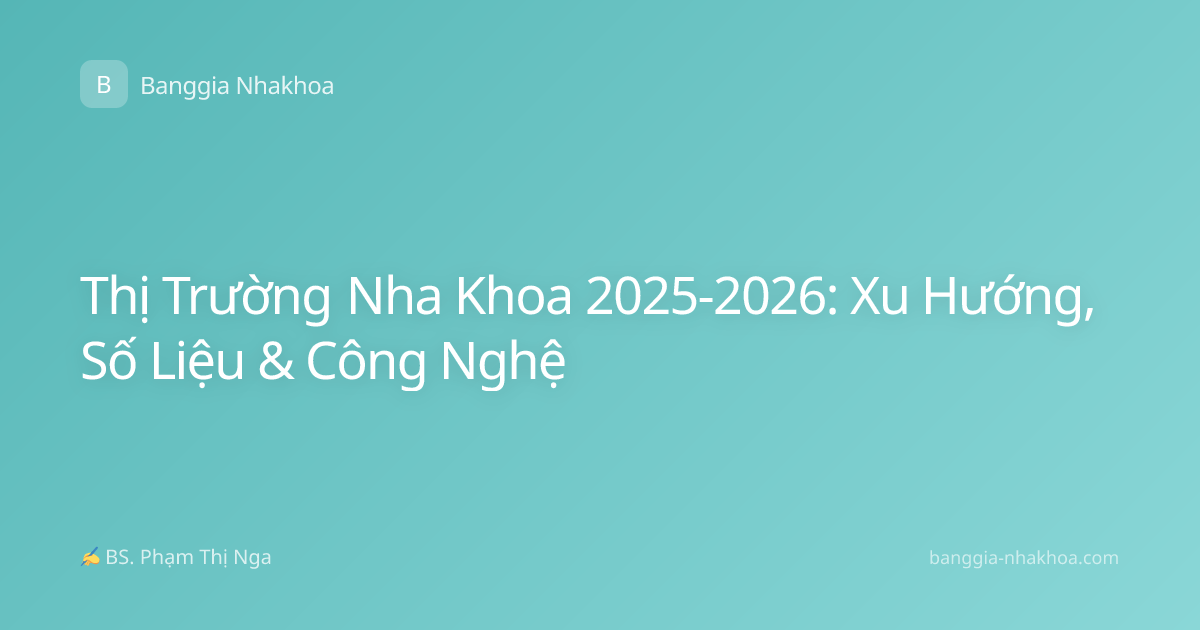 Thị Trường Nha Khoa 2025-2026: Xu Hướng, Số Liệu & Công Nghệ