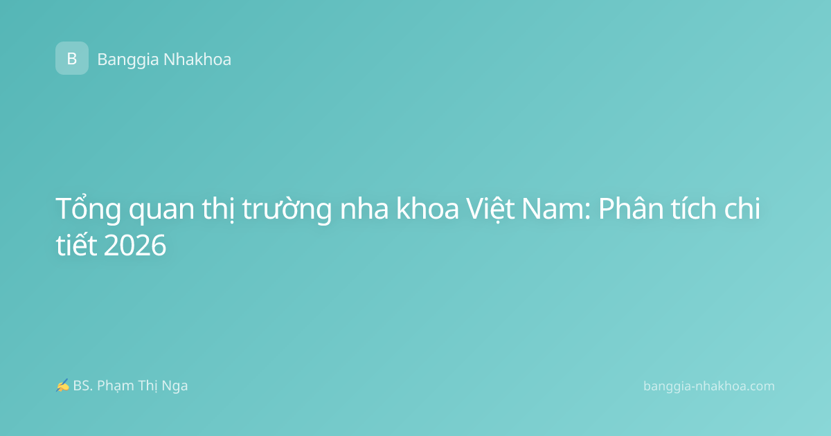 Tổng quan thị trường nha khoa Việt Nam: Phân tích chi tiết 2026